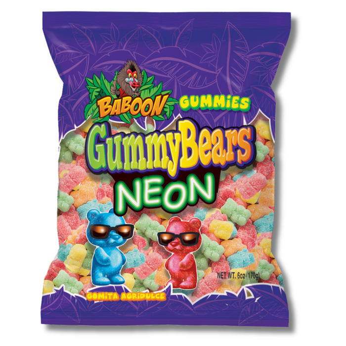 Baboon Gummy Bears Neon | Pack of 6