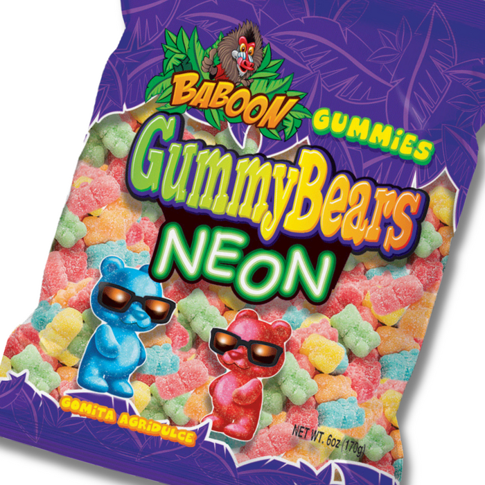 Baboon Gummy Bears Neon | Pack of 6